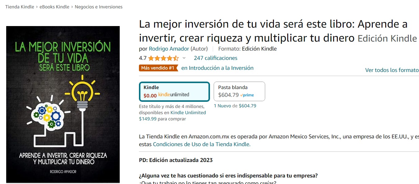 1# en ventas la mejor inversión de tu vida será este Libro